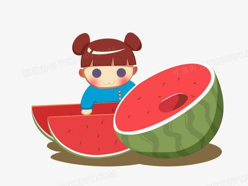 吃瓜图片可爱,可爱吃瓜图,萌化你的心